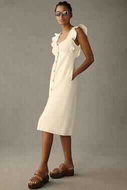 pilcro scoop neck drop waist midi dress Pilcro Scoop-Neck Drop-Waist Midi Dress
